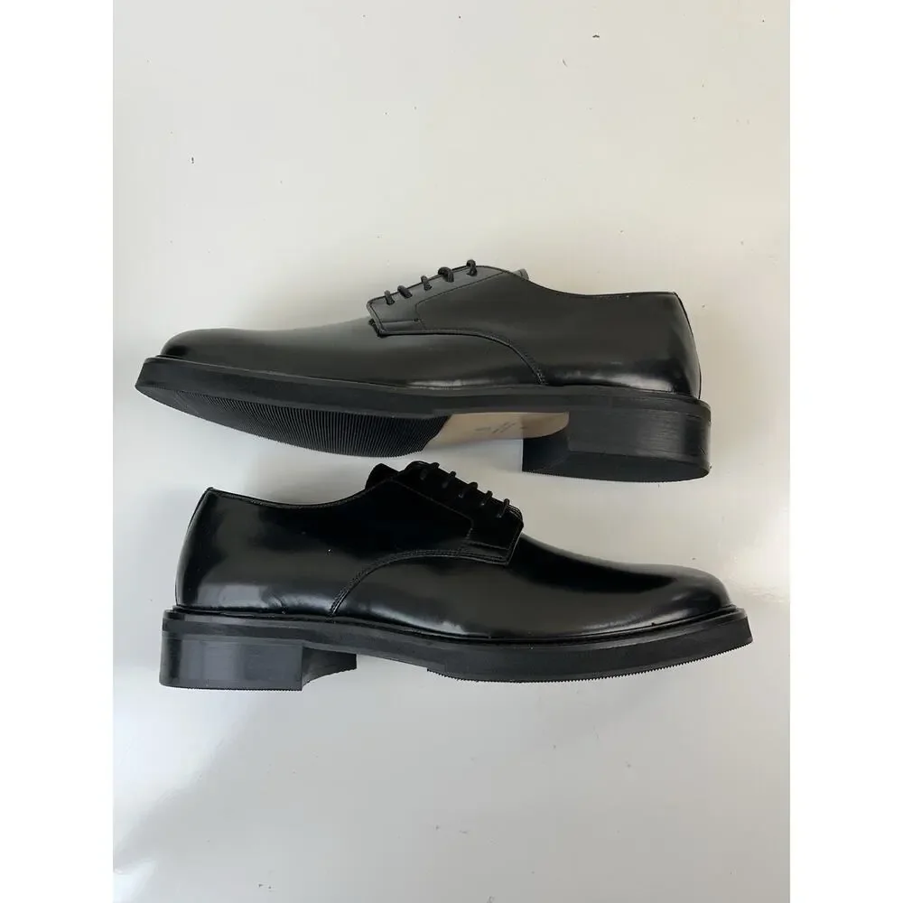 Banana Republic Mens Derby Dress Shoes Sz 11 Leather Made In Portugal Black